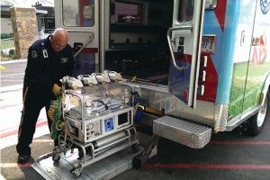 Mac's Lift Gate, Inc. offers three types of ambulance lifts: an Isolette lift (seen here), a bariatric lift and a cardiac care lift.