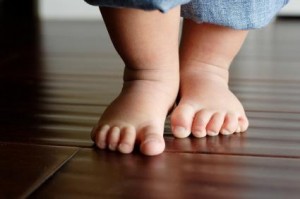 Toddler bare feet